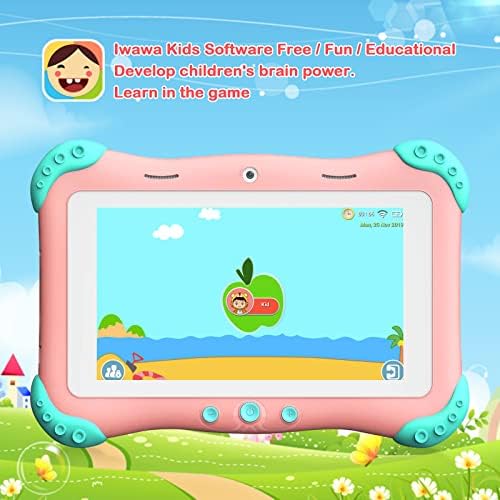 Детски Таблет КОМПЈУТЕР 7андроид систем 32GB ROM, WiFi, Bluetooth, образование, игри, родителски контроли, Ивава детски софтвер со Долготрајна