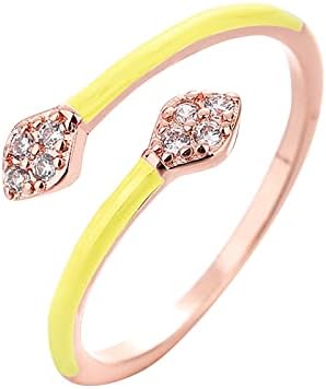 Прстени за ангажмани за жени прилагодливи симетрични цирконски loveубовни прстен од не'рѓосувачки челик предлог за прстен прстен