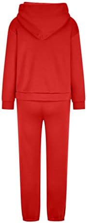 Pantsенски фустани панталони Зимски женски 2022 есен Две парчиња облека го поставуваат дуксери со долги ракави пулвер џемпер