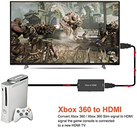 Зузонг Xbox 360 ДО HDMI Конвертор, HD Кабел За Врска За Xbox 360, Xbox 360 До Hdmi Поддршка 720P, Компатибилен Со Xbox 360 и Xbox 360 Слим.