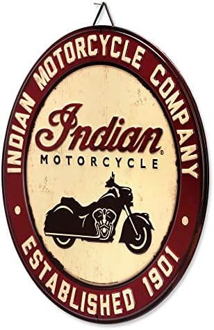 Брендови на отворени Патишта Индиска Компанија За Мотоцикли Тркалезен Метален Знак-Гроздобер Индиски Знак За Компанија За Мотоцикли