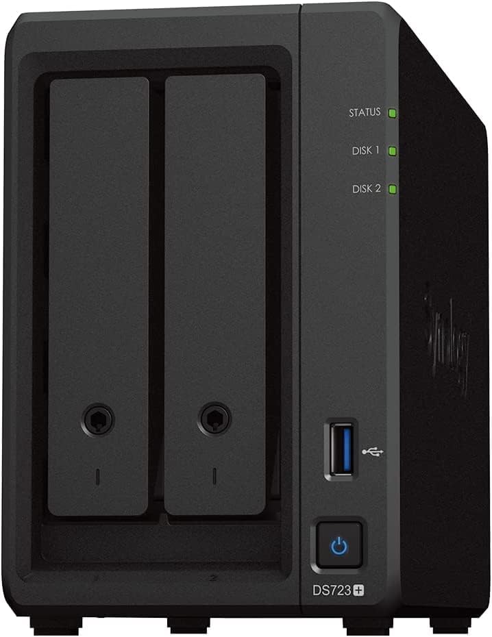 Custotechsales DS723+ Diskstation Пакет СО 4GB RAM МЕМОРИЈА, E10G22-T1-Mini 10gbe Картичка И 20TB НА NAS Дискови Целосно Собрани И