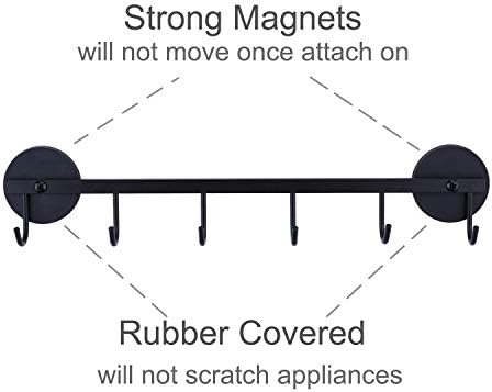 ЛЕВОШУА 6 Куки Држач За Магнетски Прибор Закачалка За Алат За Решетки За Прибор За Фрижидер, Метален Ормар, Метален Шпорет, Скара, СКАРА