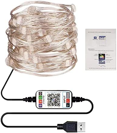 Стринг светла LED светла за бакарна жица 2 парчиња LED светлосна низа 10м
