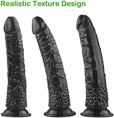 Реални црни дилдоси, 7,9 инчен лак за вшмукување дилдо, животен приклучок за приклучок за секс играчки за жени за жени