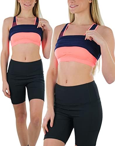 TobeinStyle Women's Leanslede Atticer Top или Non-Padded Sports Gra