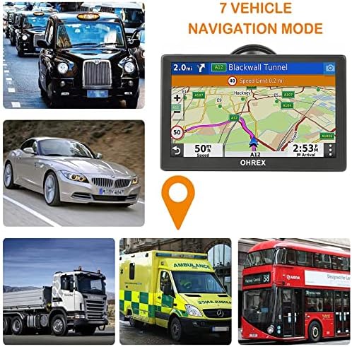 Навигација со GPS Ohrex GPS за камион автомобил 9 инчи, GPS за возачи на камиони Комерцијален, полу -камионџии GPS систем за навигација