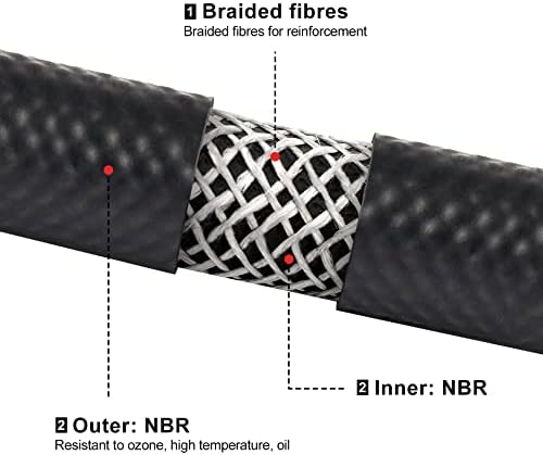 Злобна енергија од 300 мл сепаратор на масло може со филтер за дишење сребрен пакет со 3/8 линија за црево за гориво NBR гума 10ft 300psi SAE 30R7