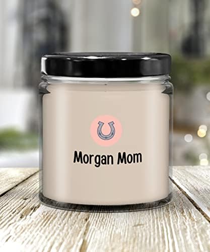 Морган Коњ Мајка Свеќа Морган Мајка Со Потковица Подарок за неа, Коњ Љубовник