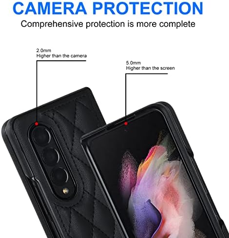 XNXCEVI Galaxy Z Fold 4 Случај, Премиум Кожен Заден Капак Против Гребење Отпорен На Удари За Samsung Galaxy Z Пати 4 5G 2022