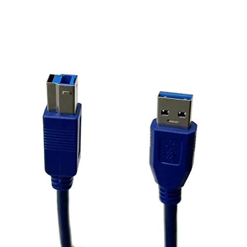 Seadream USB3.0 Кабел за печатач 2pack 1 ft / 30cm Superspeed USB 3.0 Type A машки до типот B машки кабел; USB 3.0 A до B машки до машки