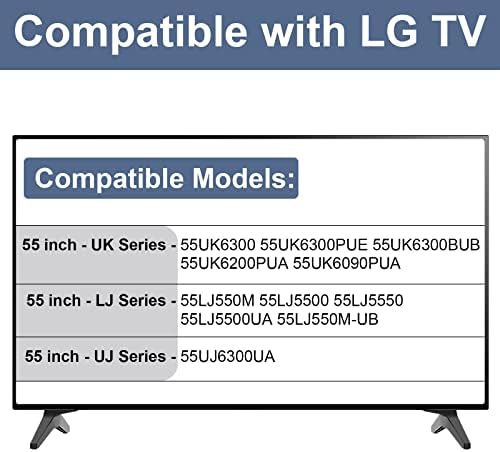 Base Stand for LG TV Legs, Replacement for 55 Inch LG TV Stand 55UK6300 55UK6300PUE 55UK6300BUB 55UK6200PUA 55UK6090PUA 55LJ550M 55LJ5500
