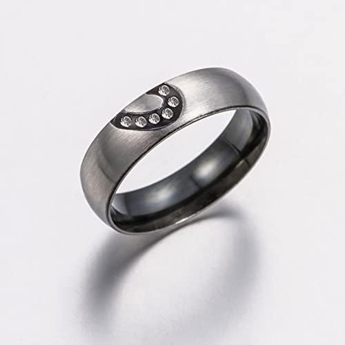 2023 Нов едноставен титаниумски челик прстен женски ринг -цртан филм симпатичен накит прстен лежерен прстен