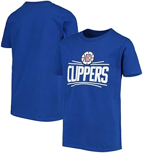 OuterStuff Лос Анџелес Клиперс Тим за големина на млади во голема мерка маица за лого