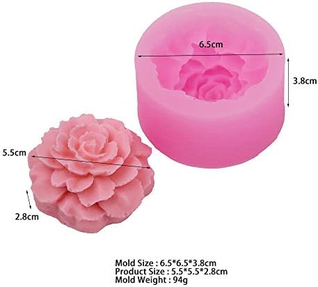 3Д цветна калафија на каранфилче од каранфилче за песочен мувла за Денот на мајката - силиконски калап за свеќа, сапун, украсување