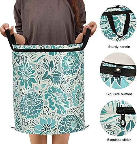 Телски цветен цвет Поп -дополнете го алиштата за алишта со капакот за складирање на капакот, склопувачка торба за перење за