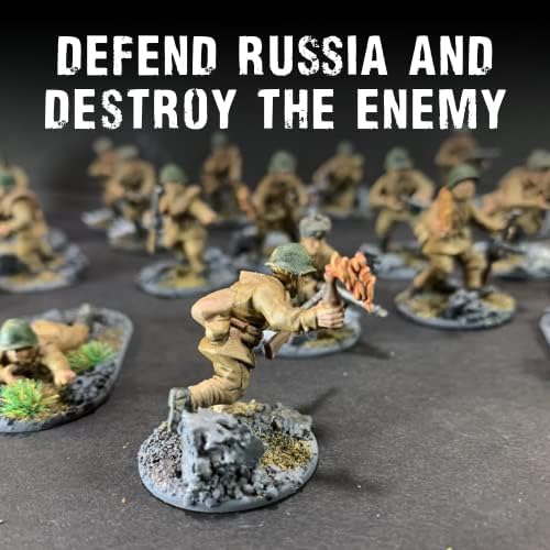 Wargames Испорачани Болт Акција Минијатури-Болт Акција Советската Армија Стартер Сет. 28мм Втора Светска ВОЈНА Минијатурни Модели