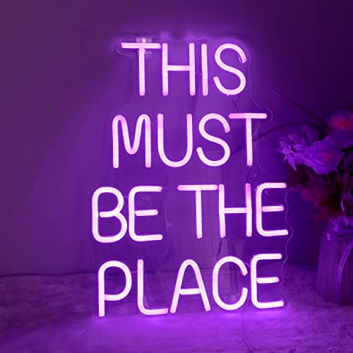 Плазо Виолетова Ова Мора Да Биде МЕСТО ПРЕДВОДЕНА Од Неонски Знак Светлина За Дома Спална Соба Кафе Бар Паб Виси Ѕид Декор