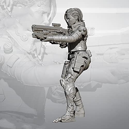 Goodmoel 75mm 1/24 Sci-Fi планетарна женска воинска смола Комплет за модел на фигура, необработени и необоени минијатури/CK-6572