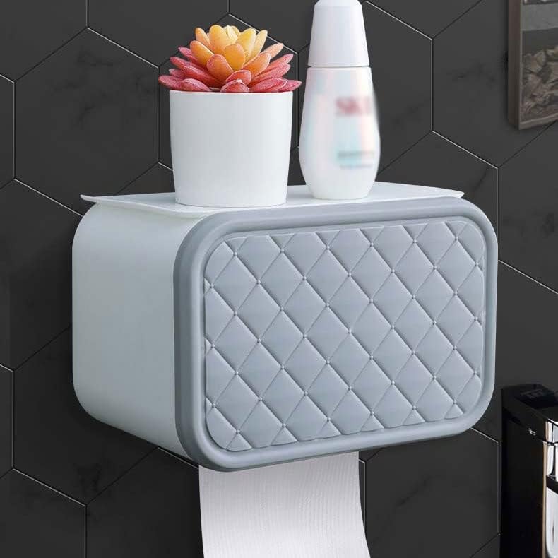 ЗЦМЕБ Мултифункционален Држач За Тоалетна Хартија Водоотпорна Кутија За Складирање На Тоалетно Ткиво Монтирање На Ѕид Бања