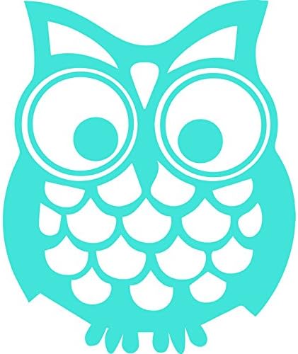 Hoot Owl Винил налепница за декорации | Автомобили камиони Ванс wallsидови лаптопи чаши | Светло сина | 5.5 во | KCD894LBL