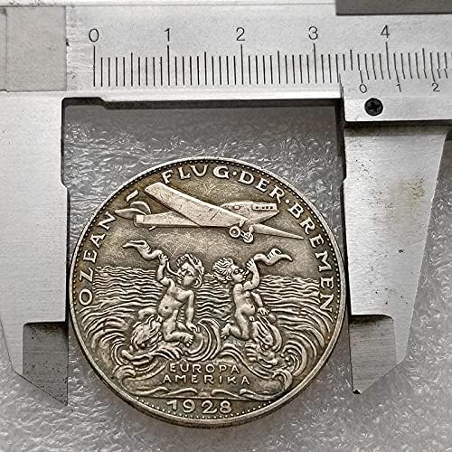 Антички Занаети 1928 Германски Сребрен Долар Монета Скитник Монета