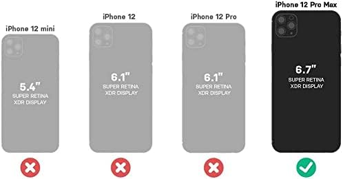Животно Отпорен Случај Од Следната Серија за iPhone 12 Pro Max-Пакување Без Малопродажба-Црн Кристал