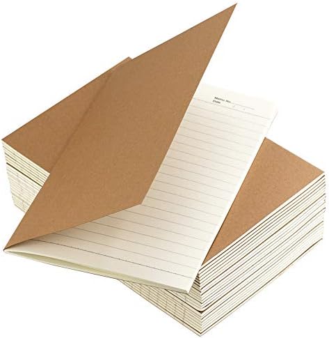 Тетратка за весник „Оуввин 24 пакет“ со обложена хартија, Браун Крафт со наслови на дневникот за пишување тетратки за патници, училиште