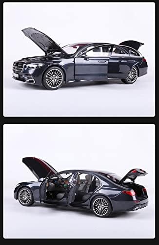 Возила на модел на скала Apliqe за Mercedes-Benz S-Class Black Die Casting Scale Car Model со беж внатрешна серија 1:18 Софистициран