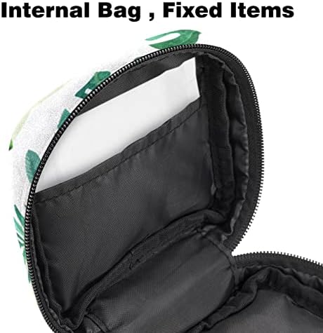 Период торба, санитарна торба за складирање на салфетки, торбичка за подлога, санитарна торбичка, шема на растенија од зелена лисја