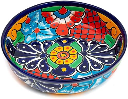 Маѓепсана талавера керамичка рачно насликана голема плоча за садови за садови со сад од овошје сад сад сад забава чинија празник