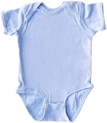 Аперикоти новороденче унисекс бебе чисто памучно мек празно обичен ребро кратко ракав за кратки ракави, боди со големина на 1 пакет