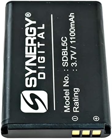 Синергија дигитален баркод за скенер батерија, компатибилна со скенерот за баркод Nokia C1-02, ултра висок капацитет, замена