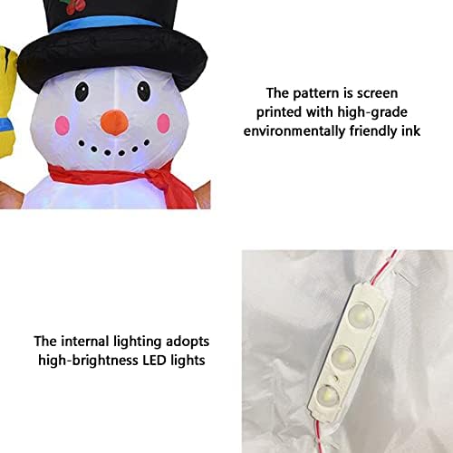 WLL-DP Божиќен снежен модел на надувување со ротирачка светлина во боја, идеален за активности на отворено/забави, креативна