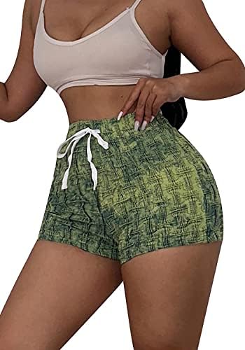 Molisry женски шорцеви со високи половини со лента за ленти со кратки панталони со кратки панталони