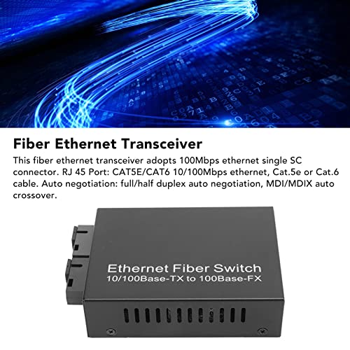 Gigabit SFP до RJ45 Fiber Media Converter, единечен режим Ethernet Transcessiver CAT5E CAT6 10/100Mbps траен метален случај,