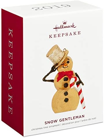 Hallmark Keepsake Christmas 2019 година датира од снежен џентлмен, снежен украс, украс,
