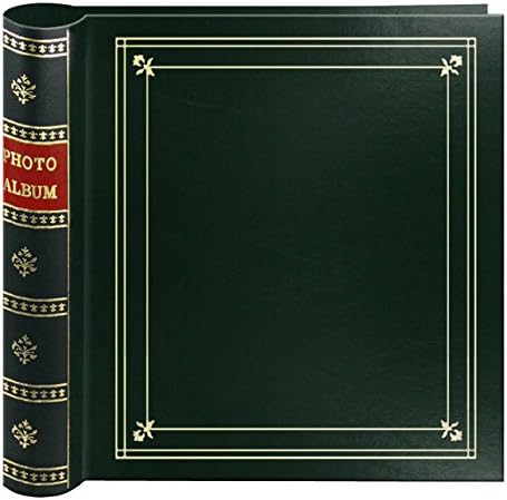 Pioneer Photo 200-џебна калем, врзана со фото албум за 4-инчни отпечатоци, црна кожа со златни акценти насловната страница