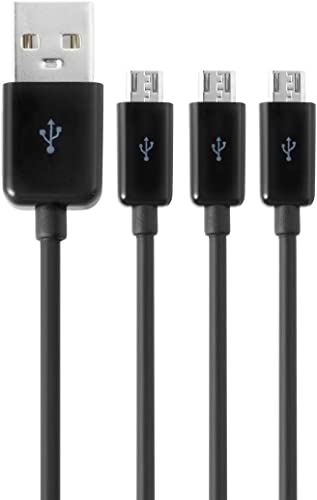 USB кабел за сплитер за опрема за Android & Micro Player Mini Arcade Cabinets, USB A MALE до 3 Micro USB кабел за повеќе полнење,