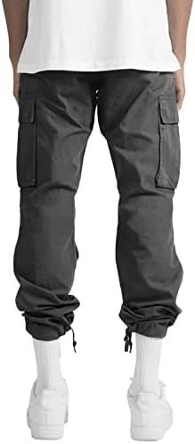Машки карго панталони со машка панталони Атлетски панталони памук лабава права џемпери
