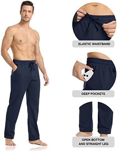 Д -р Кирил Машки лесни џемпери со отворено дно за вежбање Атлетски салата за обични панталони со Jerseyерси со џебови