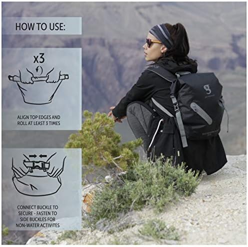Geckobrands лесен водоотпорен ранец, кардинал/бел - водоотпорен ранец за пешачење и активности со лесна вода