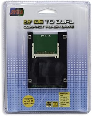 Siba Двоен Компактен Флеш CF до 44 Pin IDE/PATA 2.5 Адаптер Комплет, Црна SD-ADA45006