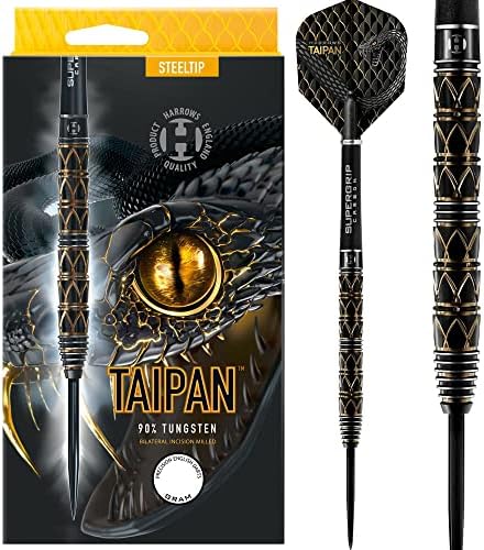 Harrows Taipan 90% Tungsten Barrel Steel Tips Darts поставени во повеќе тегови и повеќе бои