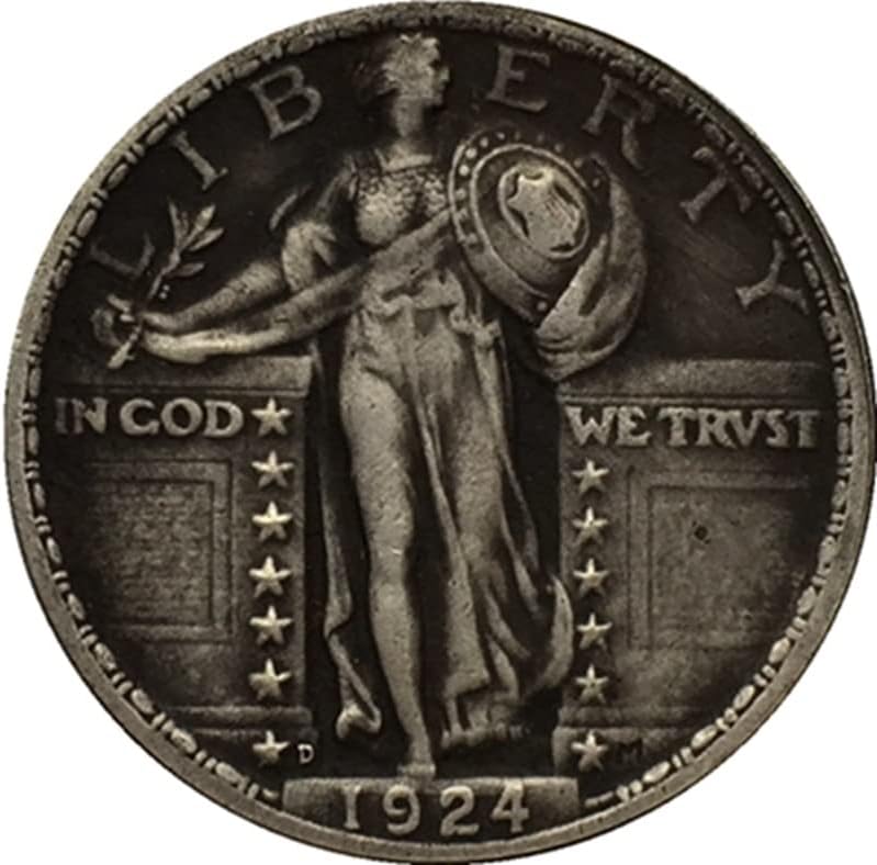 7 различни датуми D верзија Американска исправена 25 центи монета месинг од сребрени антички занаети странски комеморативни монети