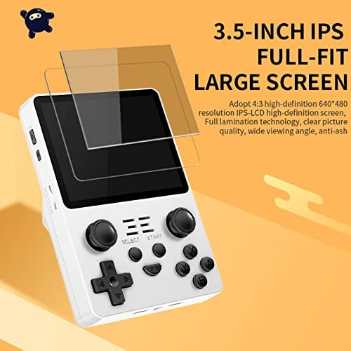 Powkiddy RGB20S рачна конзола за ретро игра со вградени игри, играч на игри на екранот од 3,5 инчи IPS