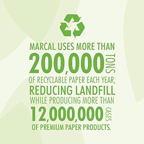 Marcal Pro рециклирани крпи од хард-хартија хартија, 1-pl, 7,88 x 800 ft, природни, 6 ролни/картон
