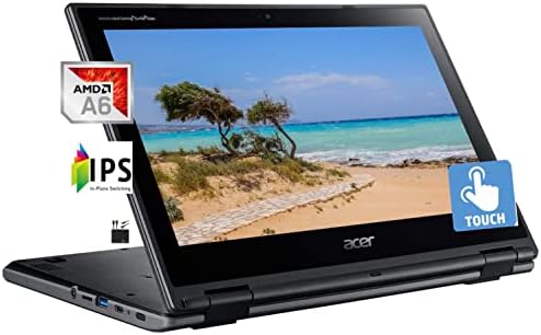 Acer Спин 2023 Најновиот X360 2-во-1 Кабриолет Chromebook Лаптоп, 11.6 HD IPS ЕКРАН На Допир, AMD Двојадрен Процесор A6-9220C, 4gb RAM МЕМОРИЈА,