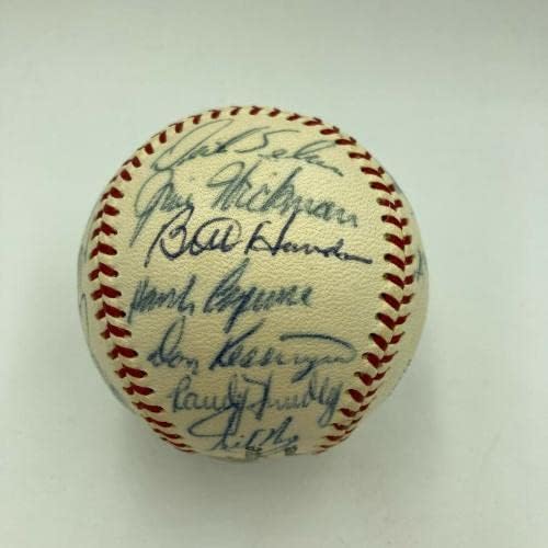 1969 Тимот на Чикаго Кобс потпиша гроздобер Бејзбол на Националната лига Ерни Бенкс ЈСА - Автограмирани бејзбол