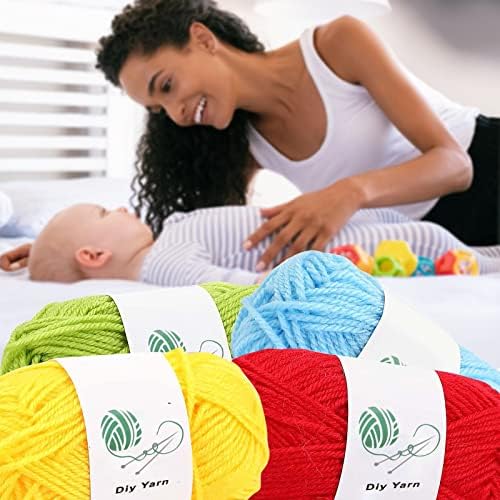 САМОСТОЈНО Плетење Акрилна Волнена Капа Бебешка Облека Шамија Со Предиво Бебешко Руно Самостојна Торба За Плетење